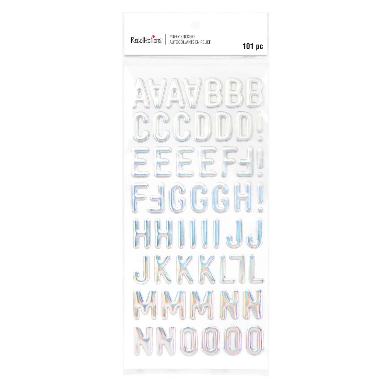 Iridescent Pastel Puffy Alphabet Stickers by Recollections™